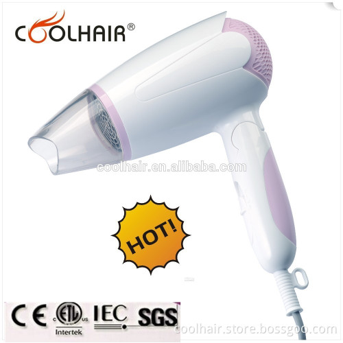DC motor foldable mini travel hair blow dryer